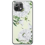 BABACO ERT Group Coque de téléphone Portable pour Xiaomi 11 Lite 4G/5G Original et sous Licence Officielle Motif Flowers 047, Coque en TPU