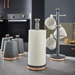 Kitchen Towel Pole - Tower T826133GRY 30.5cm Cavaletto in Grey & Rose Gold