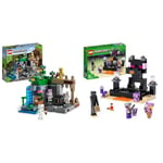 LEGO Minecraft The Skeleton Dungeon Set, Construction Toy for Kids with Caves, Mobs and Figures & Minecraft The End Arena, Player-vs-Player Battle Playset, Action Toys for Kids, Boys & Girls