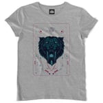 Teetown - T Shirt Femme - Dent De Sabre - Animal Lion Tigre Victor Creed Geometrie Fauve - 100% Coton Bio