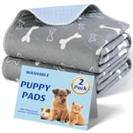 Baodan Reusable Dog Training Pads, 2 Pack Washable Puppy Pads, Super Absorbent Waterproof Dog Mat Pee Pads for Dogs, Fast Drying Training Pads for Home, Car, Travel - 60 x 40 cm