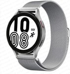 (20mm kellon ranneke hopea)Milanese Loop Ranneke Samsung Galaxy kellolle 5/4 44mm 40mm/5 pro/4 Classic/3/Active 2 Rannekoru Huawei gt 2/3 pro ranneke|Kellorannekkeet|