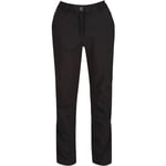 Regatta Womens Ladies Fenton Lightweight Softshell Walking Trousers - Black - Size 16 Short