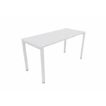 Bureau droit individuel Online F Blanc OP-LITE II : bureau D140x80/cpl blanc/cpi blanc/ep. du plateau 25 mm