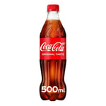 COCA-COLA 'COKE' ORIGINAL TASTE 24 X 500ML P.E.T BOTTLES CARBONATED SOFT DRINKS