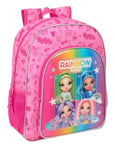 RAINBOW HIGH SHINE - Sac à dos scolaire pour enfant, adaptable au chariot, idéal pour les enfants d'âge scolaire, confortable et polyvalent, qualité et résistance, 32 x 12 x 38 cm, multicolore, M,