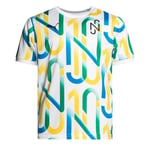 Puma Childrens Unisex x Neymar Jr. Short Sleeve Crew Neck Multicoloured Kids T-Shirt 605569 05 - Multicolour Cotton - Size 7-8Y