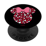 PopSockets Disney Minnie Mouse Icon Pink Hearts Valentine's Day PopSockets PopGrip - Support et Grip pour Smartphone/Tablette avec un Top Interchangeable