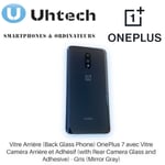 Vitre Arrière (Back Glass Phone) OnePlus 7 - Gris (Mirror Gray)