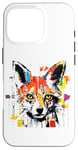 iPhone 16 Pro Colorful Fox Head Pop Art Painting Case