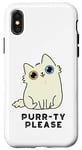 iPhone X/XS Purr-ty Please Funny Cat Pun Case