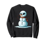 Funny Alien Snowman Scarf Christmas Womens Mens Kids Sweatshirt