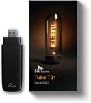 Tube T31 Ssd Externe 512go Avec Dram | Jusqu'à 1 000 Mo/S | 10 Gbps | Usb-A 3.2 Gen2 | Disque Dur Ssd Portable 512 Go Compatible Avec Ps4/S5, Xbox, Window Pc Et Mac