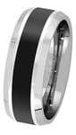 Lykka Strong svart-silver tungsten ring-19.8