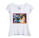 T-Shirt Femme Col Echancré Goldorak Grendizer Actarus Alcor Manga Mecha Anime