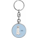 Toff London White Boxer Dog Keyring TLK-46-VAR