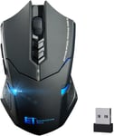 2017 Et Tech X-08 Nouveau Boutons Usb 7 Sans Fil Professionnel Game Gaming Optical Souris Souris 800/1200/1600/2000/2400 Dpi Réglable Pour Pc Portable Bureau Carnet - Noir Noir