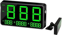 Car Hud Head Up -näyttö, C80p digitaalinen GPS-nopeusmittari Mph/kmh Nopeusvaroituksella Väsymys-ajohälytin 4,5 tuuman LED-näyttö, kaikille autoille