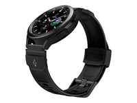 Spigen Rugged Armor - Bracelet pour montre intelligente - 130 - 190 mm - noir - pour Samsung Galaxy Watch, Watch 3, Watch Active, Watch Active 2, Watch4, Watch5, Watch6