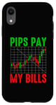 Coque pour iPhone XR Funny Trading Trader Humour Pips Pay My Bills