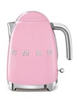 Smeg Klf03 Retro Style Jug Kettle, 300W, 1.7L - Pastel Pink