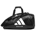 adidas Boxing PU 2 IN 1 Holdall Equipment Bag Black Duffle / Backpack