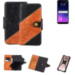 Couverture de téléphone portable pour Meizu M6T Case Cover noir brun clair