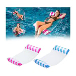 2 Pcs Flottant de Inclinable Flotteur Hamac, 4 en 1 Flotteurs Gonflables pour Piscine, Flottant Gonflable Hamac Pliable, Lit Flottant Gonflable pour