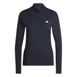 adidas Träningströja Techfit 1/4 Blixtlås - Navy/Vit Dam, storlek X-Large