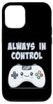 Coque pour iPhone 15 Always In Control Kawaii Controller Lecteur de jeu vidéo