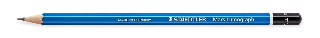 STAEDTLER 100-H Mars Lumograph Graphite Pencils for Drawing & Sketching - H (Box