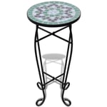 Table d'appoint Mosaïque Vert et blanc Vidaxl Vert