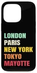 Coque pour iPhone 13 Pro Mayotte Fier d’être Mahorais Paris Tokyo new York Mayotte