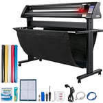 VEVOR Plotter de Découpe Vinyle 1350 mm Traceur de Coupe, Machine de Découpe Vinyle Semi-automatique avec Logiciel Signmaster Support de Sol, Coupe-Vinyle Étalonnage Précis pour Papier Vinyle Tissu