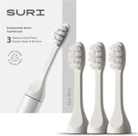 Sustainable Electric Toothbrush Replacement Head Built-In Tongue Scraper 3 Pack