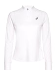 Women Court Ls 1/2 Zip Top White Asics