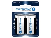 Everactive Evlr20-Pro, Engångsbatteri, D, Alkalisk, 1,5 V, 2 Styck, 17500 Mah