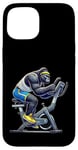 iPhone 15 Gorilla on Exercise Bike Gym Fitness Workout Training Case