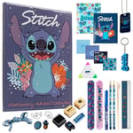 Disney Stitch Advent Calendar 2024 for Kids and Teenagers Stationery Sticky Notes Accessories Advent Calendars for Kids (Blue Stitch Stationery)