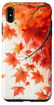 iPhone XS Max Falling autumn maple leaves in warm colours Case