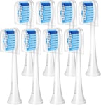 REDTRON Replacement Brush Heads Compatible with Philips Pro Results, 8 Pack Electric Toothbrush Heads for FlexCare, ProtectiveClean, HealthyWhite, EasyClean and PowerUp, White