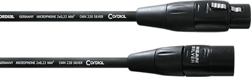 CORDIAL CABLES Câble micro XLR 1,5m CÂBLES MICROPHONE Essentials Symétrique Rean Silver