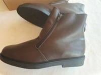 Bottines en cuir marron doublure chaude neuves Ulysse taille 42 (pa)