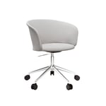 HEM - Kendo Swivel Chair 5-star Castors - Porcelain/Polished - Porcelain - Vit - Kontorsstolar - Metall/Trä/Syntetiskt/Skum/Ull