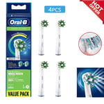 4x Genuine Oral-B Cross Action White Electric Toothbrush Heads Clean Maximiser