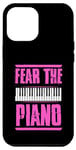 Coque pour iPhone 15 Pro Max Fear The Piano Joueur de piano style vieilli