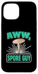 Coque pour iPhone 15 Aww, Spore Guy Jeu de mots Humour Champignon