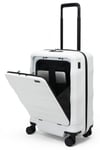 Explorer Luna-Air 55cm Front Access Hardside Carry-On Suitcase White