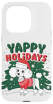 iPhone 15 Pro White Poodle Cute Christmas Poodle Dog Lover Yappy Holidays Case