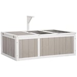 PawHut Maison enclos Cage pour Petit Animal Tortue avec 2 espaces dim. 91,5L x 61l x 33H cm - Bois de Sapin